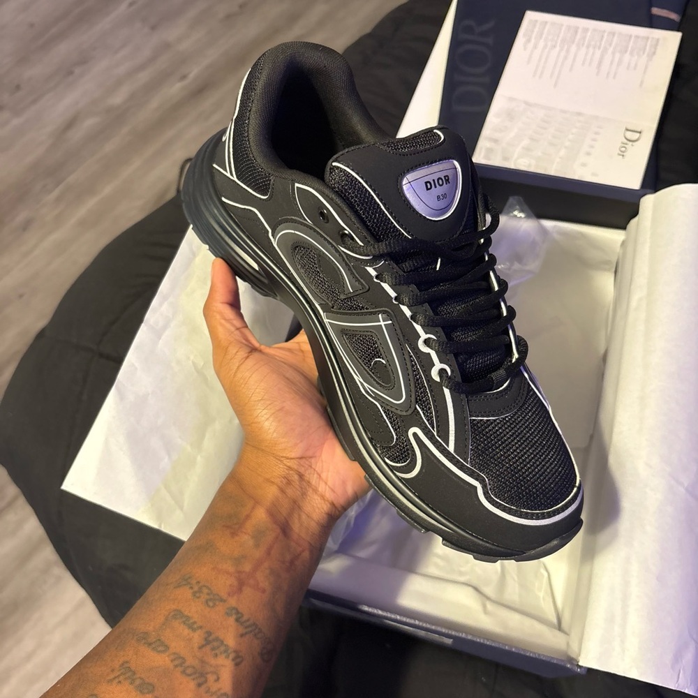 Dior Black and White Athletic Shoes